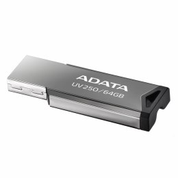 Pendrive ADATA UV250 AUV250-64G-RBK (64GB; USB 2.0; kolor srebrny) ADATA