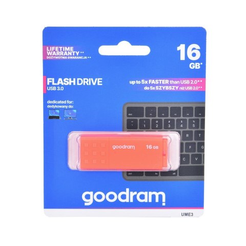 Pendrive GoodRam UME3 UME3-0160O0R11 (16GB; USB 3.0; kolor pomarańczowy) GoodRam