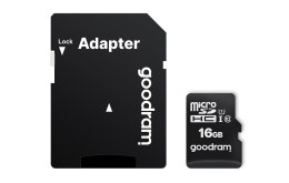 Karta pamięci GoodRam M1AA-0160R12 (16GB; Class 10, Class U1; Adapter, Karta pamięci) GoodRam