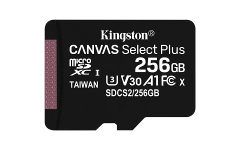 Karta pamięci Kingston Canvas Select Plus SDCS2/256GBSP (256GB; Class 10, Class A1; Karta pamięci) Kingston