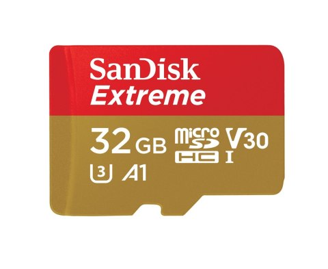 Karta pamięci SanDisk Extreme SDSQXAF-032G-GN6AA (32GB; Class U3; Adapter, Karta pamięci) SanDisk