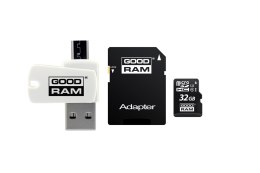 Karta pamięci z adapterem i czytnikiem kart GoodRam All in one M1A4-0320R12 (32GB; Class 10; Adapter, Czytnik kart MicroSDHC, Ka GoodRam