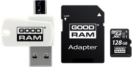 Karta pamięci z adapterem i czytnikiem kart GoodRam All in one M1A4-1280R12 (128GB; Class 10; Adapter, Czytnik kart MicroSDHC, K GoodRam