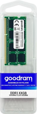 Pamięć GoodRam GR1333S364L9S/4G (DDR3 SO-DIMM; 1 x 4 GB; 1333 MHz; CL9) GoodRam