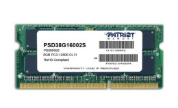 Pamięć Patriot Memory Signature PSD38G16002S (DDR3 SO-DIMM; 1 x 8 GB; 1600 MHz; CL11) Patriot Memory