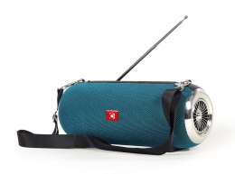 GEMBIRD PRZENOŚNY GŁOŚNIK BLUETOOTH SPK-BT-17-G FM-RADIO, WBUDOWANY MIKROFON, KOLOR ZIELONY, USB, AUX, MICROSD GEMBIRD