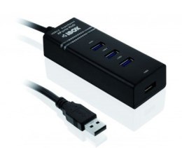 Hub IBOX USB 3.0 CZARNY 4-PORTY IUH3FB (4x USB 3.0; kolor czarny) IBOX