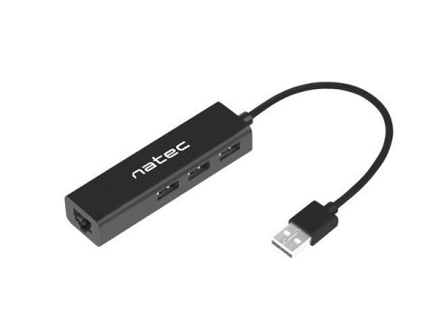 NATEC HUB USB 2.0 DRAGONFLY 3 PORTY + RJ45 NHU-1413 NATEC