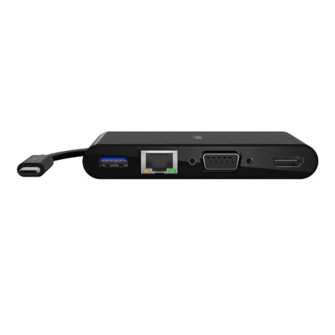 Hub Belkin USB-C Multimedia Adapter 4-in-1 Core Hub 1x4k HDMI/1xVGA/1xUSB-A/1xRJ45 Gigabit Black Belkin