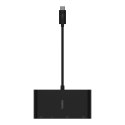 Hub Belkin USB-C Multimedia Adapter 4-in-1 Core Hub 1x4k HDMI/1xVGA/1xUSB-A/1xRJ45 Gigabit Black Belkin