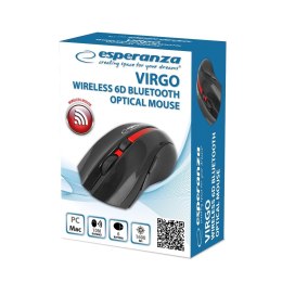 ESPERANZA MYSZ BLUETOOTH 6D VIRGO CZERWONA EM129R Esperanza