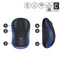 Mysz Logitech M185 910-002239 (optyczna; 1000 DPI; kolor niebieski) Logitech