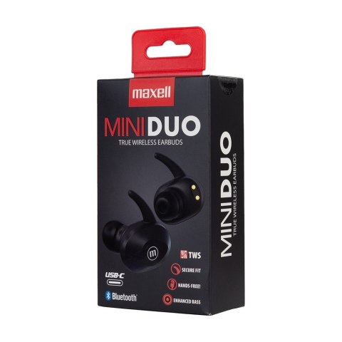 MAXELL MINI DUO Słuchawki bezprzewodowe bluetooth TWS EARBUDS czarne Maxell