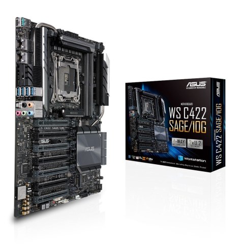 ASUS WS C422 SAGE/10G, Intel C422, 1x Intel Socket 2066, 8x DDR4 2666 RDIMM/LRDIMM, 7 x PCIe 3.0, VIDIA 4-Way SLI/AMD 4-Way Cros ASUS