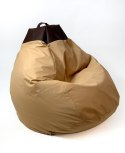 Pufa worek sako CHILLOUT kremowy-brązowy XXL 140x100 Go Gift