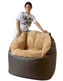 Pufa worek sako FLUFFY brąz XXL 140x90 Go Gift