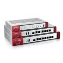 Firewall Zyxel USGFLEX100 bundle (+1 YR Gold Security Pack) 1xWAN 4xLAN SPI firewall: 900 Mbps Max. IPsec VPN: 50 ZyXEL