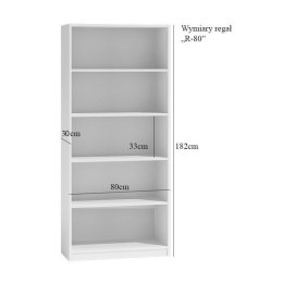 REGAŁ NA KSIĄŻKI 80 CM SONOMA TOP E SHOP