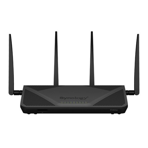 Synology Router RT2600ac, WiFi 5, IEEE 802.11a/b/g/n/ac, 3x 1GbE + 4x 1GbE(Dual WAN), 1xUSB 3.0, 1xUSB 2.0, 1x SD card reader Synology