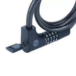 Linka rowerowa stalowa z zamkiem szyfrowym i kluczem 12x1000mm Yale Essential Security Combination & Key Cable Lock Yale