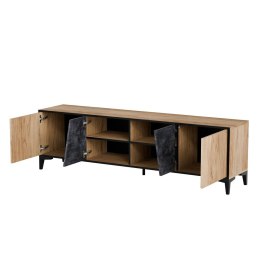 Szafka RTV 4D OVO 180x38xH53 dąb/beton Cama MEBLE