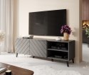 Szafka RTV ABETO 150x42x52 grafit/grafit połysk Cama MEBLE