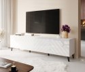 Szafka RTV ABETO 200x42x52 biały/biały połysk Cama MEBLE