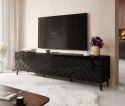 Szafka RTV ABETO 200x42x52 czarny/czarny połysk Cama MEBLE