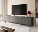 Szafka RTV ABETO 200x42x52 grafit/grafit połysk Cama MEBLE