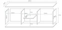 Szafka RTV SOHO 180 szary/ biały połysk Cama MEBLE