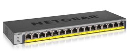 Switch Netgear GS116PP-100EUS 16p PoE 183W (PoE+: 16p) Unmanaged Gigabit NETGEAR