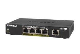 Switch Netgear GS305P v2 5p PoE 63W (PoE+: 4p) Unmanaged Gigabit NETGEAR