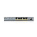 Switch Zyxel GS1350-6HP 6p PoE (PoE+: 3;PoE++: 2) 60W Managed Gigabit ZyXEL