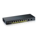 Switch Zyxel GS1900-10HP 10p PoE (PoE+: 8;) 77W Managed Gigabit ZyXEL