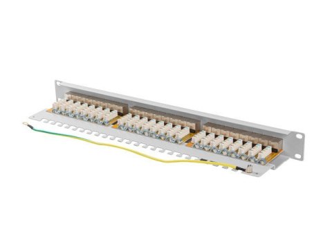 LANBERG PATCH PANEL 24 PORT 1U 19" KAT.6A FTP SZARY PPSA-1024-S Lanberg