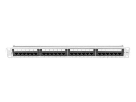 LANBERG PATCH PANEL 24 PORT 1U 19" KAT.6A UTP SZARY PPUA-1024-S Lanberg