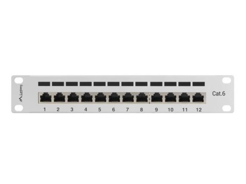 Patch panel Lanberg PPF6-9012-S (1U; 10"; kat. 6; FTP; 12xRJ-45) Lanberg