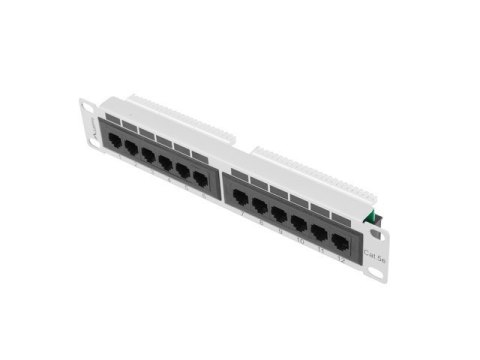 Patch panel Lanberg PPU5-9012-S (1U; 10"; kat. 5e; UTP; 12xRJ-45) Lanberg