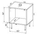 Szafka nocna HOLE 2szt. 44x40,5xH53,5 biały mat Cama MEBLE