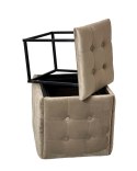 Puf-transformator 5w1 - 5 taboretów w 1 pufie cappuccino velvet 2284 Go Gift