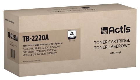 Actis TB-2220A Toner (zamiennik Brother TN-2220, TN2220; Standard; 2600 stron; czarny) ACTIS