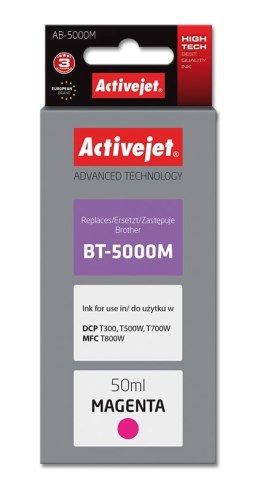 Activejet AB-5000M Tusz Buteleczka z atramentem (zamiennik Brother BT-5000M; Supreme; 50 ml; czerwony) Activejet