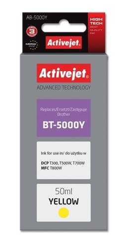 Activejet AB-5000Y Buteleczka z tuszem (zamiennik do Brother BT-5000Y; Supreme; 50 ml; żółty) Activejet