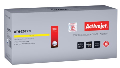 Activejet ATH-2072N Toner (zamiennik HP 117A 2072A; Supreme; 700 stron; żółty) Activejet