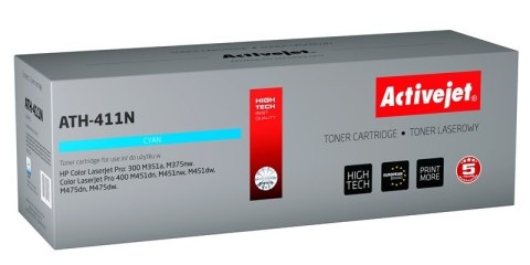 Activejet ATH-411N Toner (zamiennik HP 305A CE411A; Supreme; 2600 stron; niebieski) Activejet