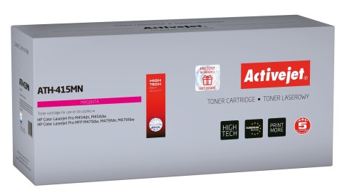 Activejet ATH-415MN Toner (zamiennik HP 415A W2033A; Supreme; 2100 stron; czerwony) z chipem Activejet