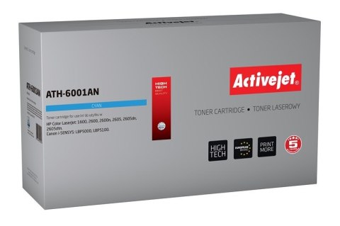 Activejet ATH-6001AN Toner (zamiennik HP 124A Q6001A, Canon CRG-707C; Premium; 2000 stron; niebieski) Activejet