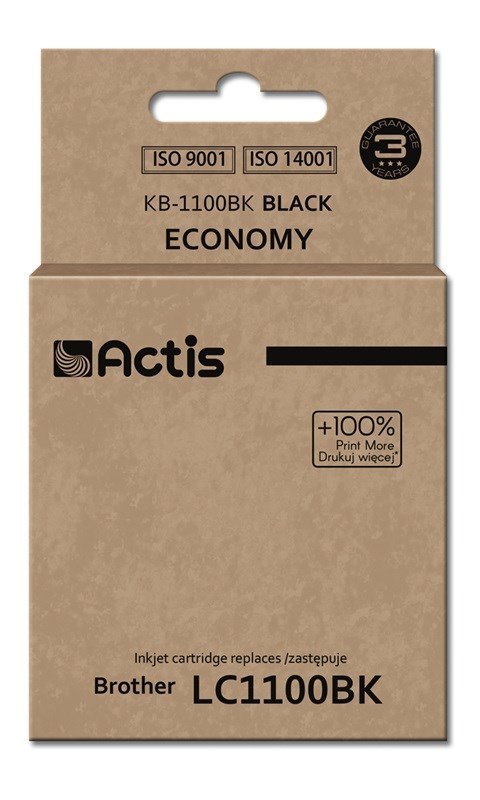 Actis KB-1100Bk Tusz (zamiennik Brother LC1100BK/980BK; Standard; 28 ml; czarny) ACTIS