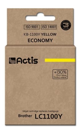 Actis KB-1100Y Tusz (zamiennik Brother LC1100Y/980Y; Standard; 19 ml; żółty) ACTIS