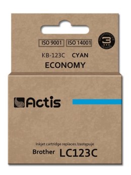 Actis KB-123C Tusz (zamiennik Brother LC123C/LC121C; Standard; 10 ml; niebieski) ACTIS